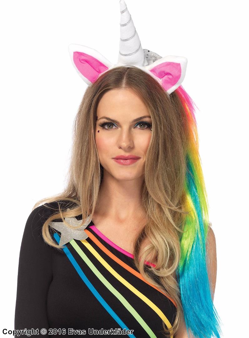 Unicorn (woman), costume headband, ears, horn